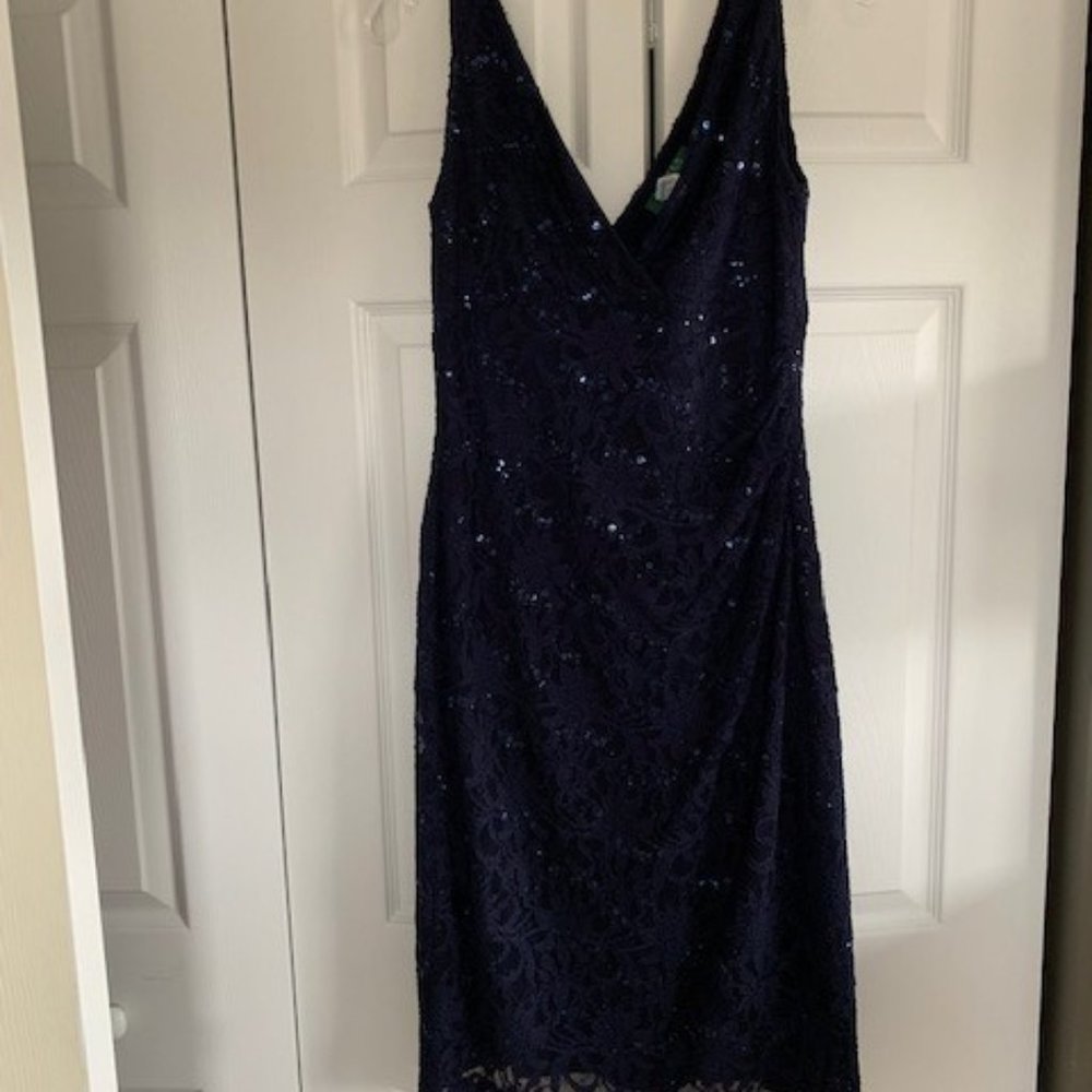 Ralph Lauren Sequin V-Neck Dress